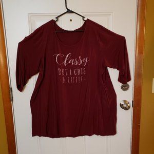 Maurice's Tunic Tshirt "Classy but I Cuss A Little"